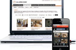 The Alarm.com Image Sensor is a small, completely wireless device with a built-in still camera which enables consumers to quickly and easily view activity 'snapshots' from their property via their smart phone or other device, while also providing traditional motion sensing capabilities required of a security system. The Alarm.com Image Sensor is a small, completely wireless device with a built-in still camera which enables consumers to quickly and easily view activity 'snapshots' from their property via their smart phone or other device, while also providing traditional motion sensing capabilities required of a security system.