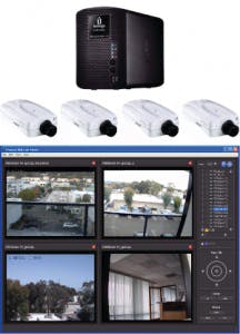 SoleraTec has partnered with TRENDnet and Iomega to offer this video appliance that provides four IP cameras, 2TBs of video retention, and professional grade video management software.