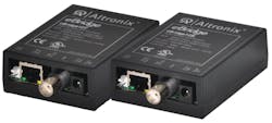 Each paired set of eBridge1CT Ethernet transceivers and eBridge1CR Ethernet receiver enables fast 10/100Base-T Ethernet digital communication to be transmitted over coax cable. Each paired set of eBridge1CT Ethernet transceivers and eBridge1CR Ethernet receiver enables fast 10/100Base-T Ethernet digital communication to be transmitted over coax cable.