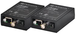 Each paired set of eBridge1CT Ethernet transceivers and eBridge1CR Ethernet receiver enables fast 10/100Base-T Ethernet digital communication to be transmitted over coax cable.