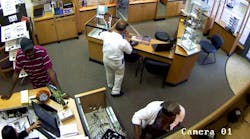 This photo shows a MobileCamViewer feed capturing a theft in action. This photo shows a MobileCamViewer feed capturing a theft in action.