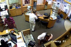 This photo shows a MobileCamViewer feed capturing a theft in action. This photo shows a MobileCamViewer feed capturing a theft in action.