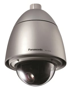 Panasonic's WV-CW594 is an outdoor weather-resistant PTZ dome analog camera. Panasonic's WV-CW594 is an outdoor weather-resistant PTZ dome analog camera.