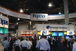A view of the Tyco Security Products booth at ISC West 2012. The company is one of many on the leading edge of innovation in alarm technology. A view of the Tyco Security Products booth at ISC West 2012. The company is one of many on the leading edge of innovation in alarm technology.
