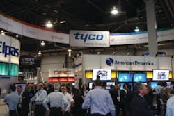 A view of the Tyco Security Products booth at ISC West 2012. The company is one of many on the leading edge of innovation in alarm technology.