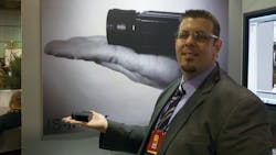 Tom Carnevale displays his new 14 megapixel camera at ISC West 2012. Tom Carnevale displays his new 14 megapixel camera at ISC West 2012.