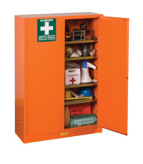 Justrite's Emergency Preparedness Cabinet.