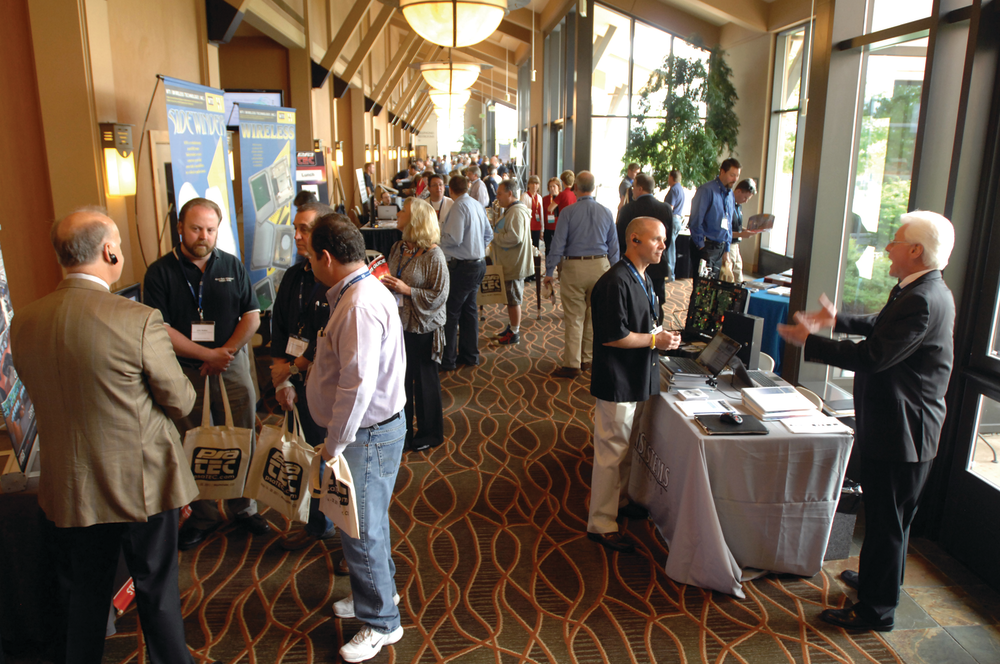 Exhibitors line the halls at PSA-TEC 2011, when the group returned to its home base in Westminster, Colo.