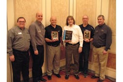 From l-r: Bill Poling and Rob Atkins (Middle Atlantic); Scott Robitzer, Pete Peek and Brian Cain (1 Volt Associates); Dan Tarkoff (Middle Atlantic). From l-r: Bill Poling and Rob Atkins (Middle Atlantic); Scott Robitzer, Pete Peek and Brian Cain (1 Volt Associates); Dan Tarkoff (Middle Atlantic).