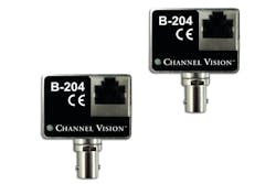 Channel Vision's B-204 IP Camera Balun Over Coax Converter Kit. Channel Vision's B-204 IP Camera Balun Over Coax Converter Kit.