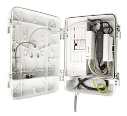 One of Axis Communication's new surveillance cabinets. One of Axis Communication's new surveillance cabinets.