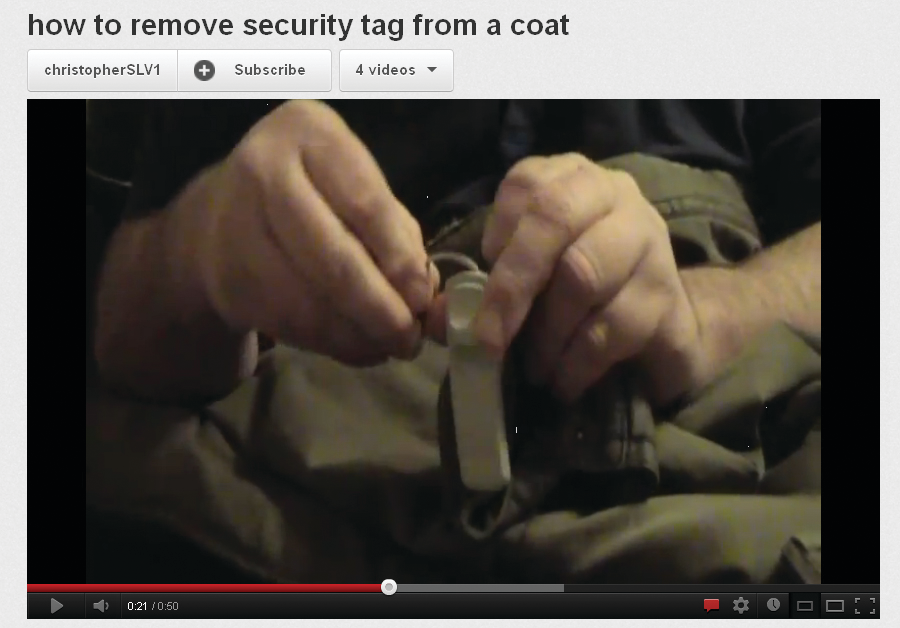 A quick YouTube search reveals hundreds of videos on defeating retail security measures.