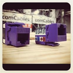 ComCables debuts Cat 5E and Cat 6 Purple Jacks