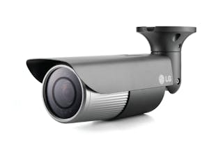 A look at one of LG&rsquo;s new surveillance cameras that the company will be rolling out to customers with its entrance into the U.S. security market.