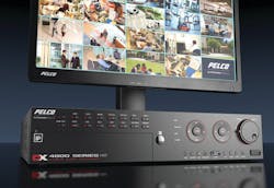 Pelco's DX4800HD hybrid video recorder. Pelco's DX4800HD hybrid video recorder.