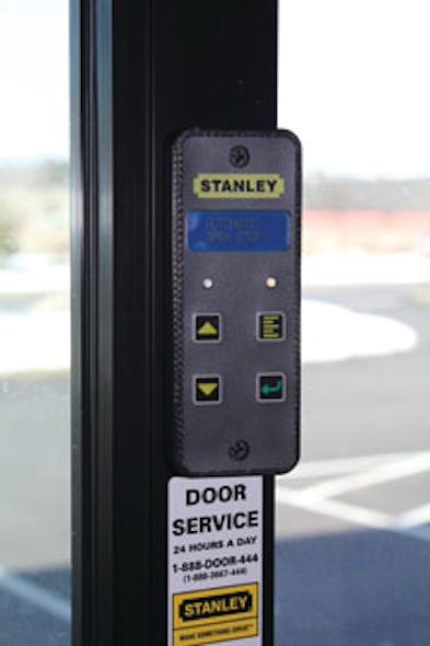 Stanley&apos;s new Eco Pro electronic control option for sliding door systems.