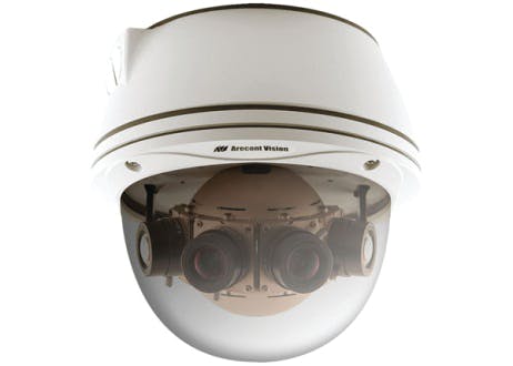 Arecont Vision&apos;s new AV40365 SurroundVideo 360-degree 40-megapixel camera.