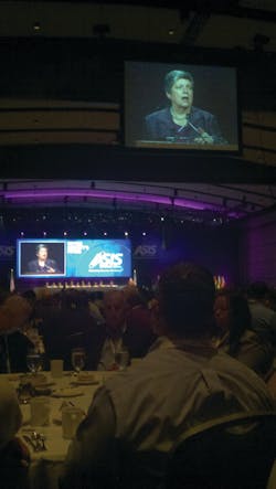 At the keynote luncheon during the 2012 ASIS International tradeshow, DHS Secretary Janet Napolitano warned attendees of cyber threats to the nation&apos;s critical infrastructure.