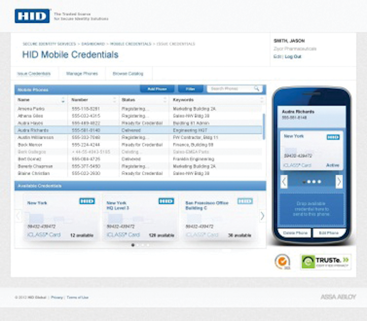 A screenshot of HID's new HID Global's Secure Identity Services.