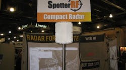 SpotterRF's Spotter C40 ground-based surveillance radar solution on display at ASIS 2012 in Philadelphia. SpotterRF's Spotter C40 ground-based surveillance radar solution on display at ASIS 2012 in Philadelphia.