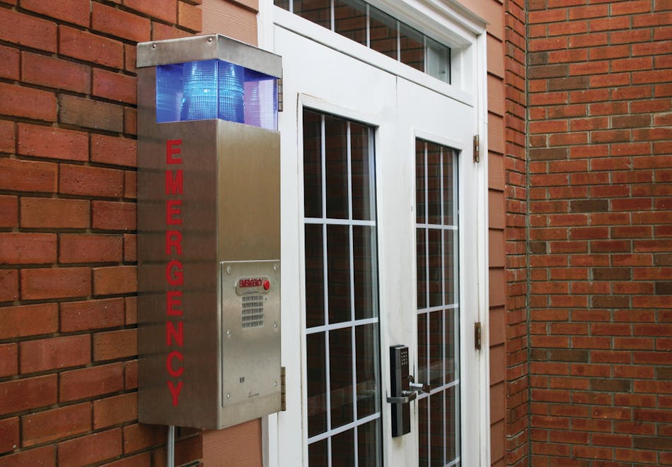 Blue light emergency communications helps keep students safer at Louisburg College in North Carolina.