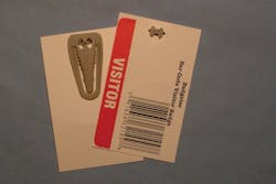 Badgetec's new clip-on visitor badge. Badgetec's new clip-on visitor badge.