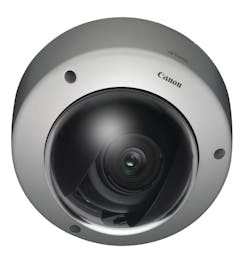 Canon's VB-H610D fixed indoor IP dome camera Canon's VB-H610D fixed indoor IP dome camera