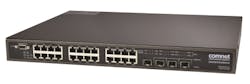 ComNet&apos;s CNGE28FX4TX24MSPOE managed Ethernet switch.