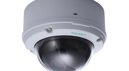 Moxa&apos;s new VPort P26 outdoor IP dome camera.