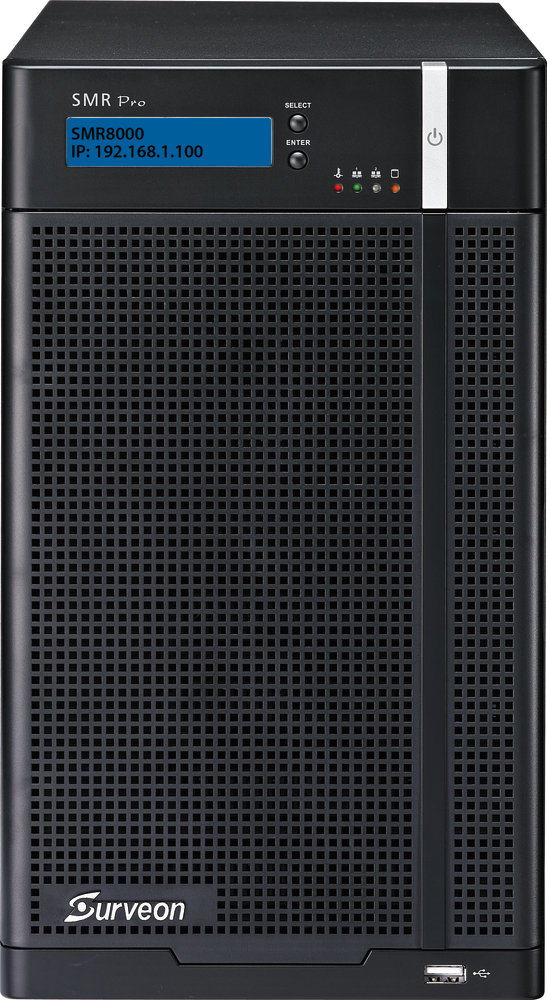 Surveon's 8-Bay SMR8000 desktop Hardware RAID NVR