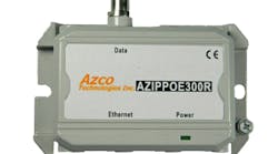 Azco Technologies&apos; new AZIPPOE300 IP/POE extender over coax.