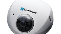 EverFocus' EDN1120 fixed IP dome camera. EverFocus' EDN1120 fixed IP dome camera.