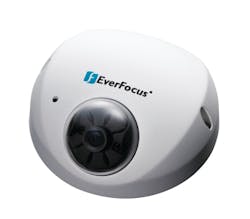 EverFocus' EDN1120 fixed IP dome camera. EverFocus' EDN1120 fixed IP dome camera.