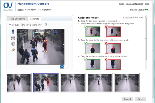 A screenshot of ObjectVideo's OV6 video analytics software. Companies have begun reaching out to ObjectVideo to discuss patent licensing agreements following its recently settled legal disputes with Pelco and Bosch.
