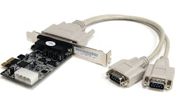 The StarTech PCI Express Serial Card (PEX2S952PW) with selectable 5v/12v power output enables users to configure the voltage output of the RS232 (DB9) serial ports, based on the requirements of connected devices.