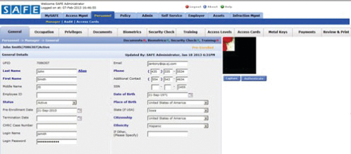 A screenshot of Quantum Secure's new SAFE for Aviation version 4.5 PIAM software.