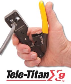 Platinum Tools' new Tele-Titan Xg crimp tool. Platinum Tools' new Tele-Titan Xg crimp tool.