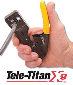 Platinum Tools&apos; new Tele-Titan Xg crimp tool.