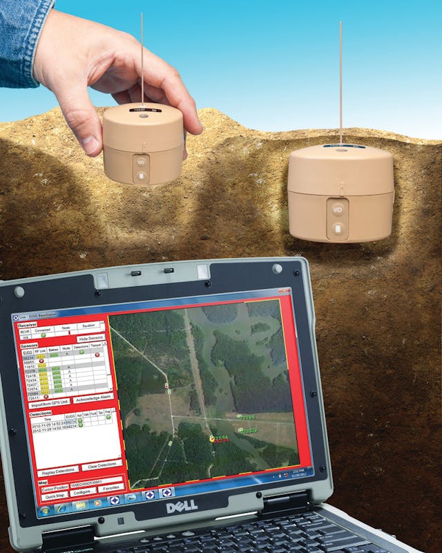 E-UGS Unattended Ground Sensors are seismic sensors that can be deployed in seconds and provide live seismic sensing