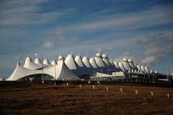 Denver International Airport is the fifth-busiest in the United States, serving more than 50 million passengers annually, and the largest airport site in North America. Denver International Airport is the fifth-busiest in the United States, serving more than 50 million passengers annually, and the largest airport site in North America.