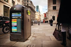 These blast-resistant recycle bins from Renew have been deployed in London, New York and Singapore. These blast-resistant recycle bins from Renew have been deployed in London, New York and Singapore.
