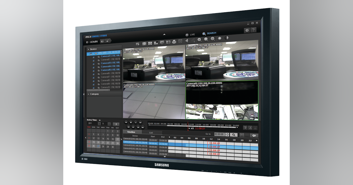 Samsung Security Manager (SSM) video management software (VMS
