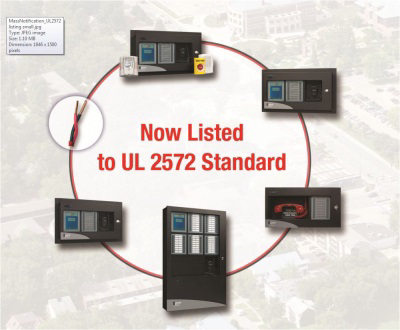Gamewell's E3 Series&circledR; line of fire alarm and emergency communications systems now listed to ANSI/UL 2572 standard