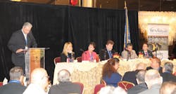 Pictured at the recent School Safety Forum held in Woodbury are (left to right): panel moderator Michel Richez, former Director of Technology and Information Services for the Long Beach School District and panelists Jeanne K. Weber, Director RIC, Eastern Suffolk BOCES; Susan A. Schnebel, Superintendent Islip Schools; Mike Anderson, Director of Technology, Rockville Centre Schools; Donald Flynn, NYPD Retired and of President Covert Investigations, Inc.; and David Antar, President of A+ Technology and Solutions, a school technology and security integrator who works with over 200 schools and school districts. Pictured at the recent School Safety Forum held in Woodbury are (left to right): panel moderator Michel Richez, former Director of Technology and Information Services for the Long Beach School District and panelists Jeanne K. Weber, Director RIC, Eastern Suffolk BOCES; Susan A. Schnebel, Superintendent Islip Schools; Mike Anderson, Director of Technology, Rockville Centre Schools; Donald Flynn, NYPD Retired and of President Covert Investigations, Inc.; and David Antar, President of A+ Technology and Solutions, a school technology and security integrator who works with over 200 schools and school districts.