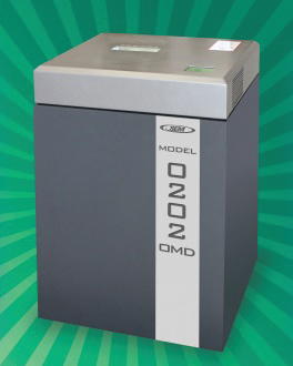 The Model 0202 reduces discs to tiny 2.0 mm x 3.9 mm particles.