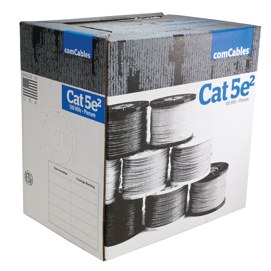 The new outer jacket design is durable and tough yet easy to remove when needed, and there's no rip cord to delay installation time. Made in the USA of Solid 24 AWG Copper, it features sequential footage marking and is ETL listed and performance verified.