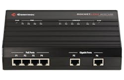 Comtrol's RocketLinx ACS7106 PoE switch for access control. Comtrol's RocketLinx ACS7106 PoE switch for access control.