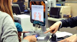 Upon arrival to Korea’s busiest airports and seaports, all foreign visitors proceed to Korea Immigration stations and submit their arrival card and passport to the immigration officer. They then place the index fingers of each hand on the two Lumidigm fingerprint sensors for simultaneous fingerprint verification. Upon arrival to Korea’s busiest airports and seaports, all foreign visitors proceed to Korea Immigration stations and submit their arrival card and passport to the immigration officer. They then place the index fingers of each hand on the two Lumidigm fingerprint sensors for simultaneous fingerprint verification.