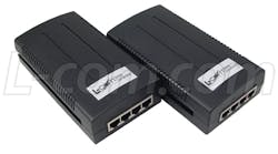 The new 2-Port Gigabit Power-Over-Ethernet (PoE) DC Injector/Midspan allows multiple units to be fastened together.