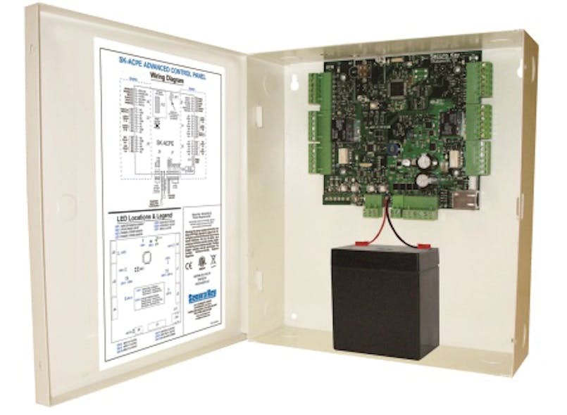 Secura Key&apos;s new SK-ACPE-LE two-door access control panel with Ethernet.